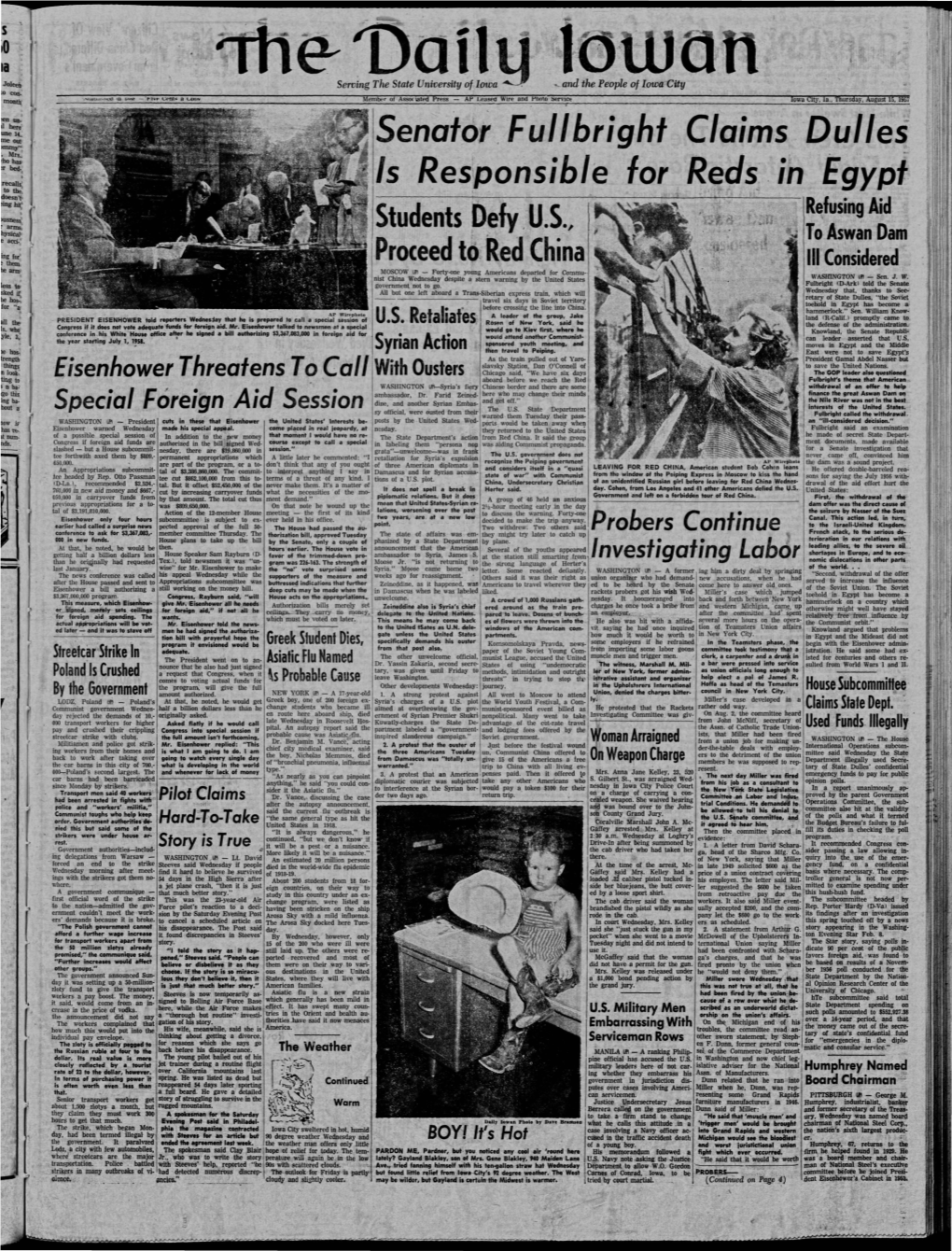 Daily Iowan (Iowa City, Iowa), 1957-08-15