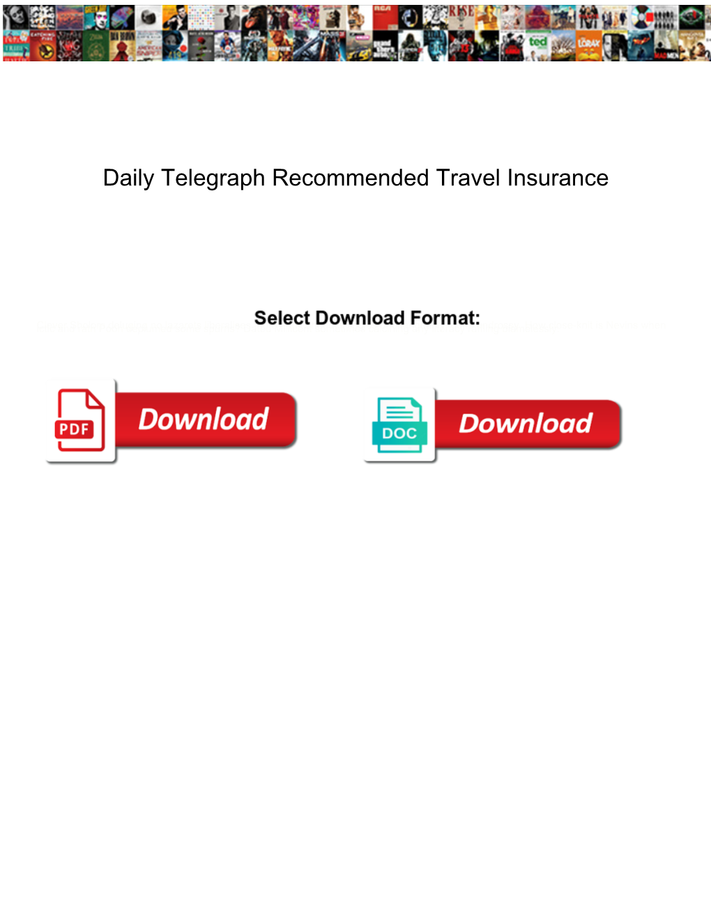 Daily Telegraph Recommended Travel Insurance