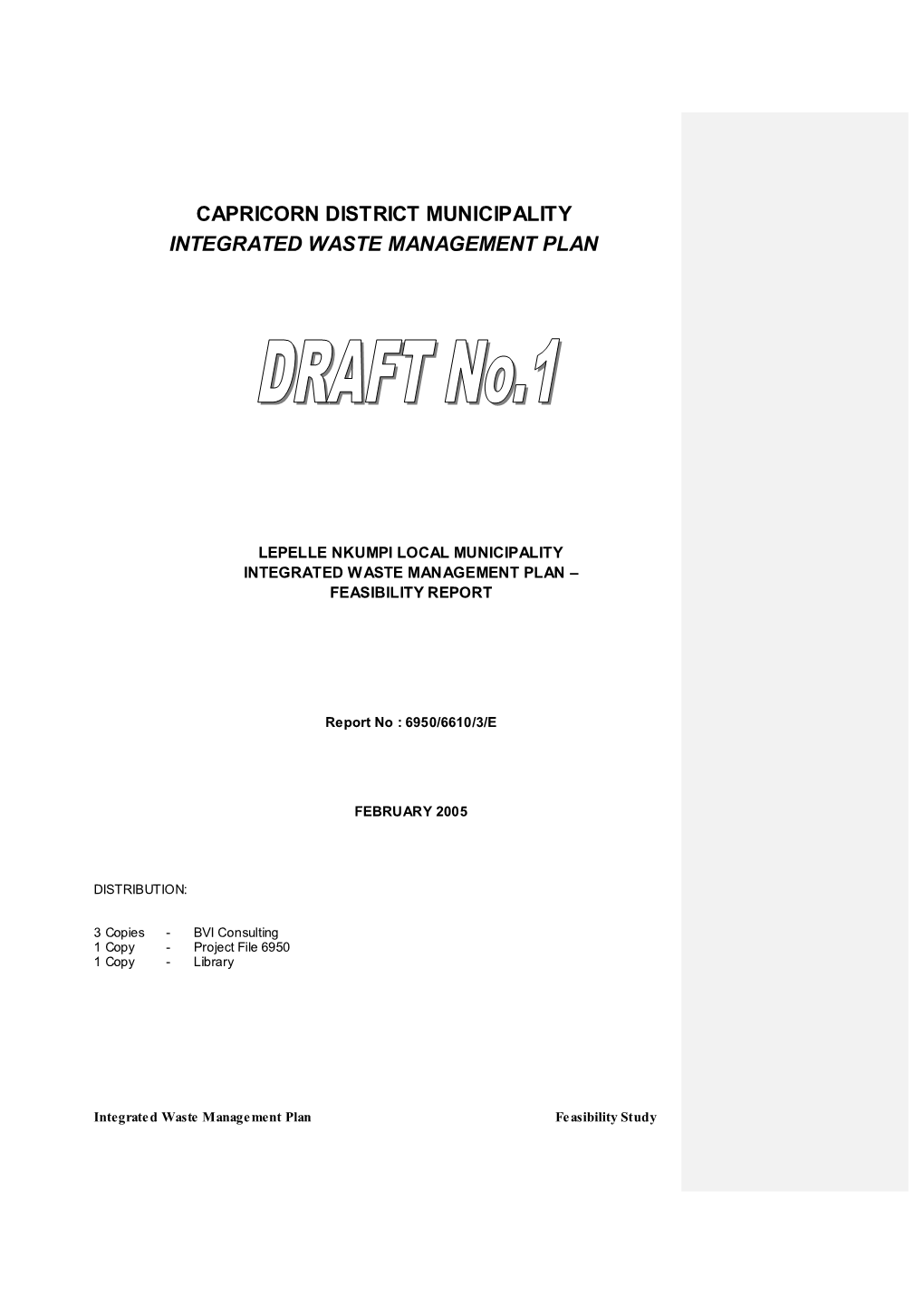 Intergrated Waste Management Plan Part 1