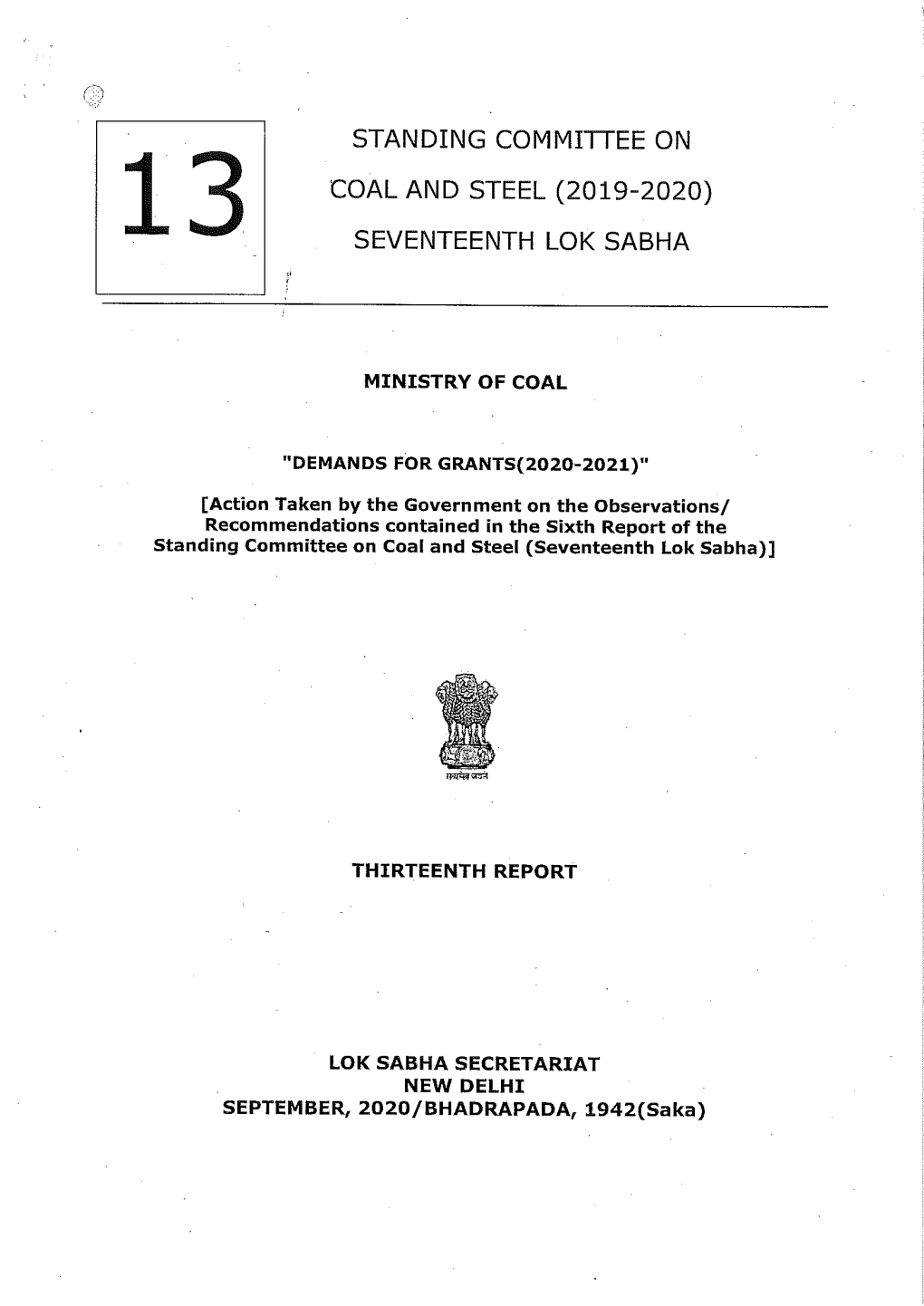 13 Standing Committee on Coal and Steel (2019-2020