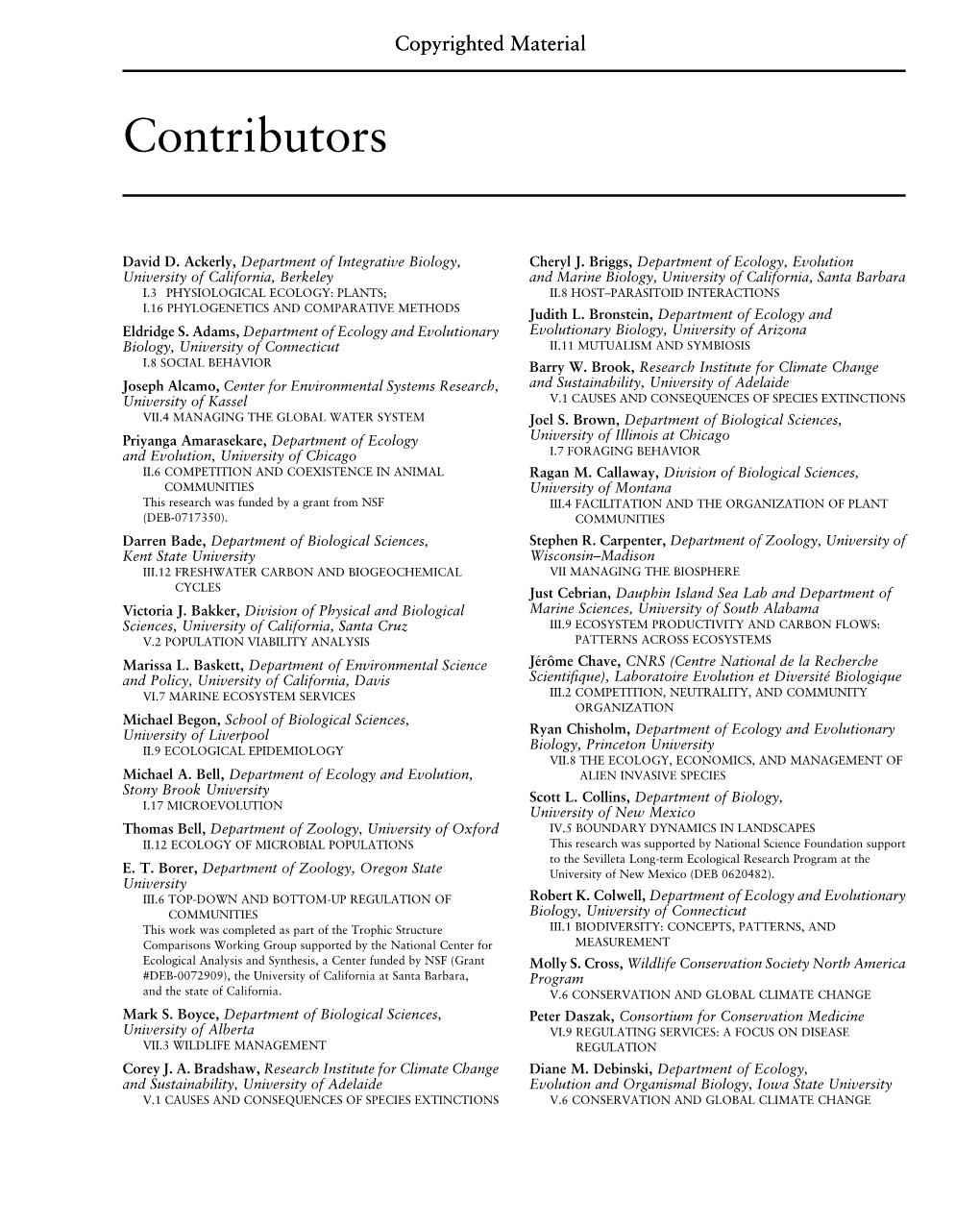 Contributors