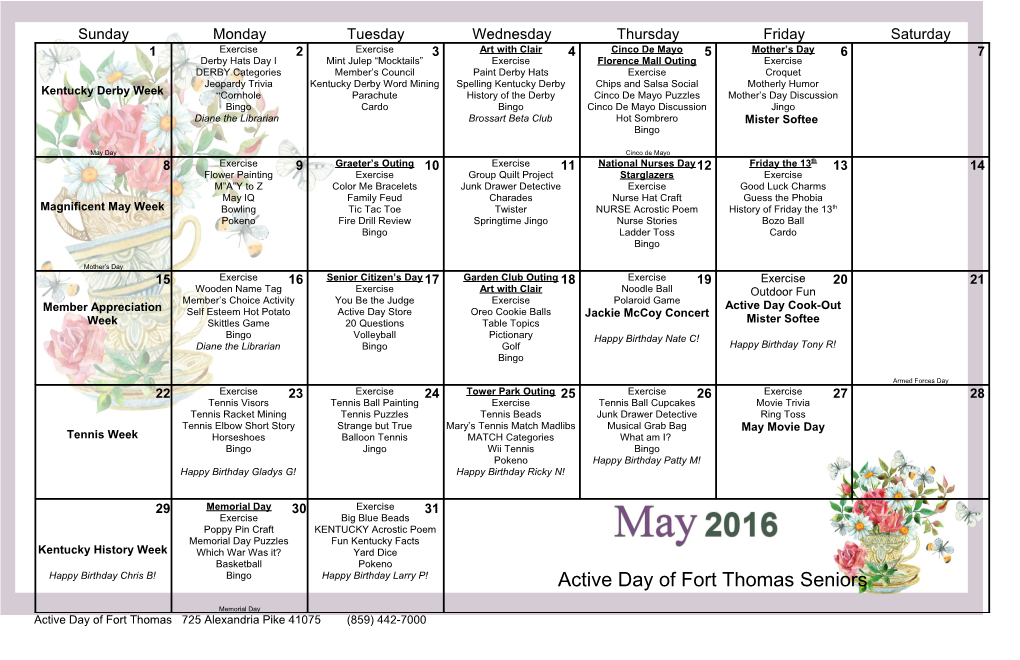 Active Day of Fort Thomas 725 Alexandria Pike 41075 (859) 442-7000