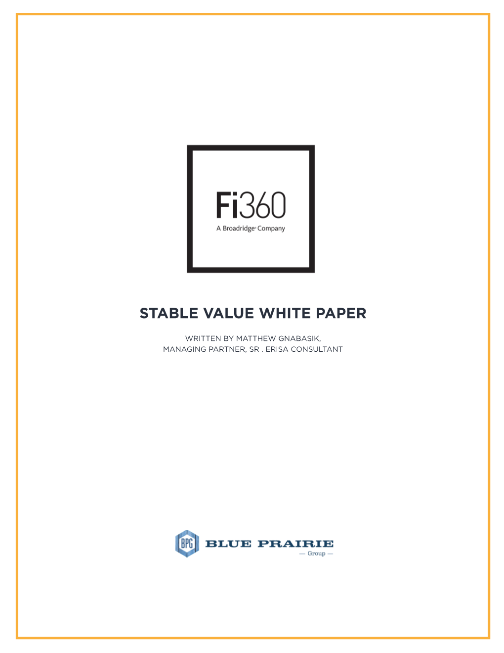 Stable Value White Paper