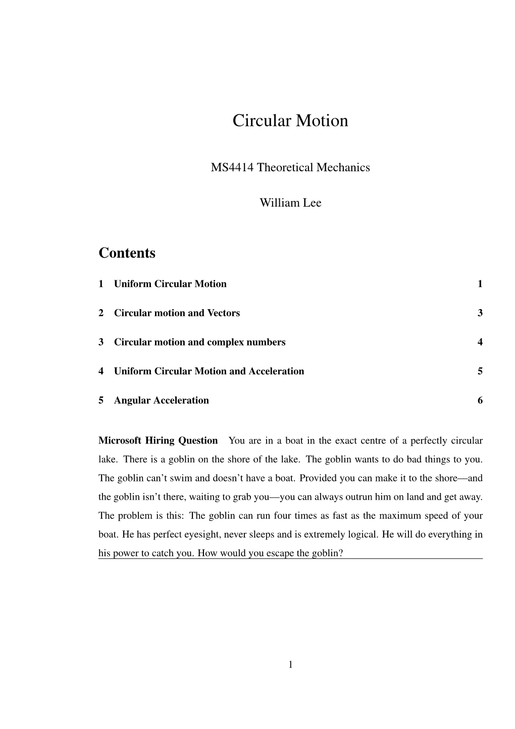 Circular Motion