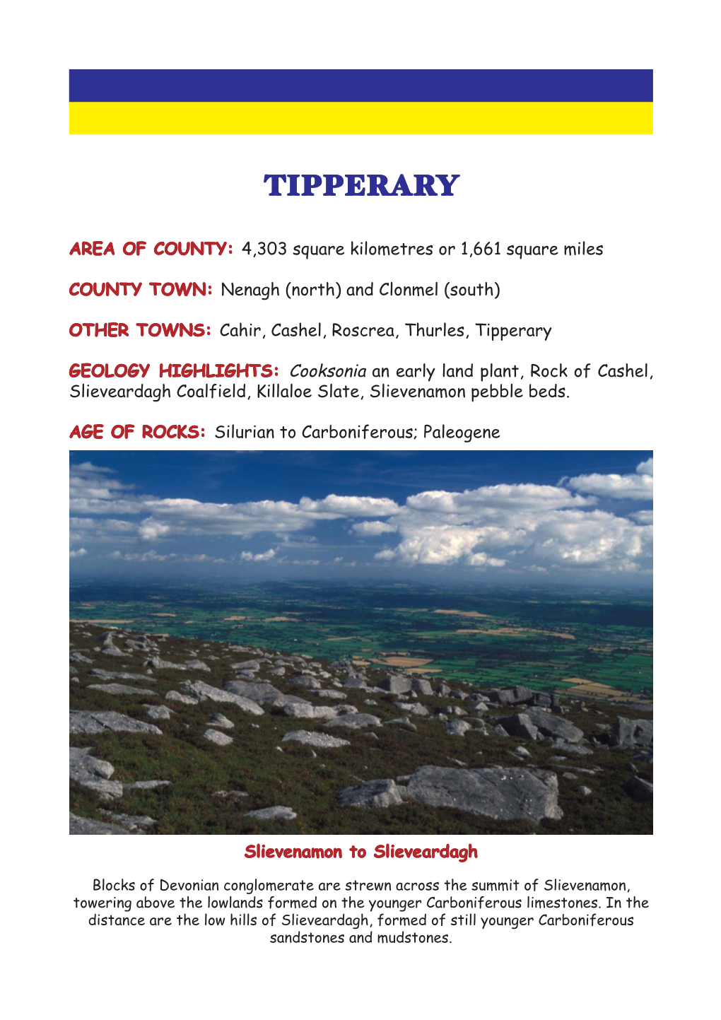 Tipperary: COUNTY GEOLOGY of IRELAND 1