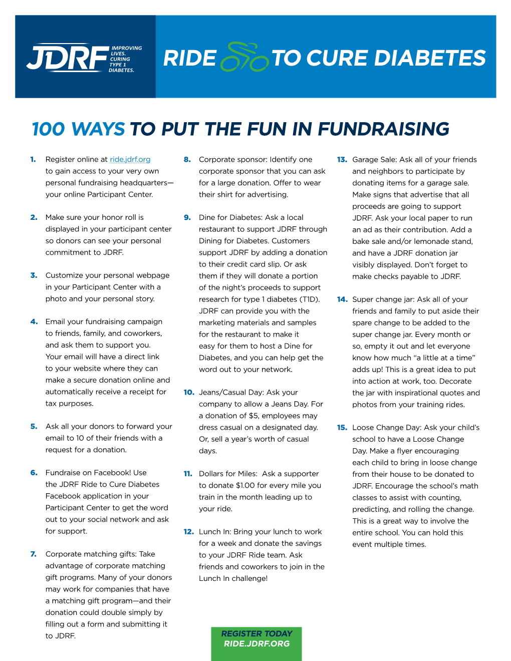 100 Ways to Put the FUN in Fundraising