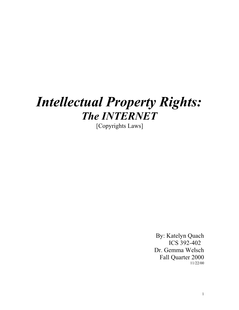 Internet Property Rights