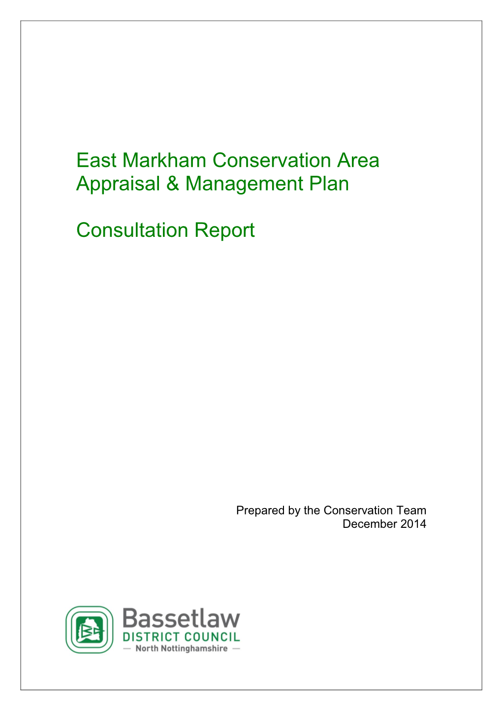 East Markham Consultation Report