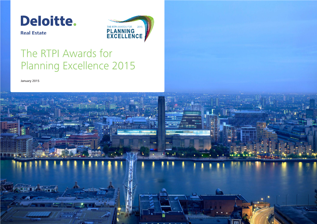 The RTPI Awards for Planning Excellence 2015