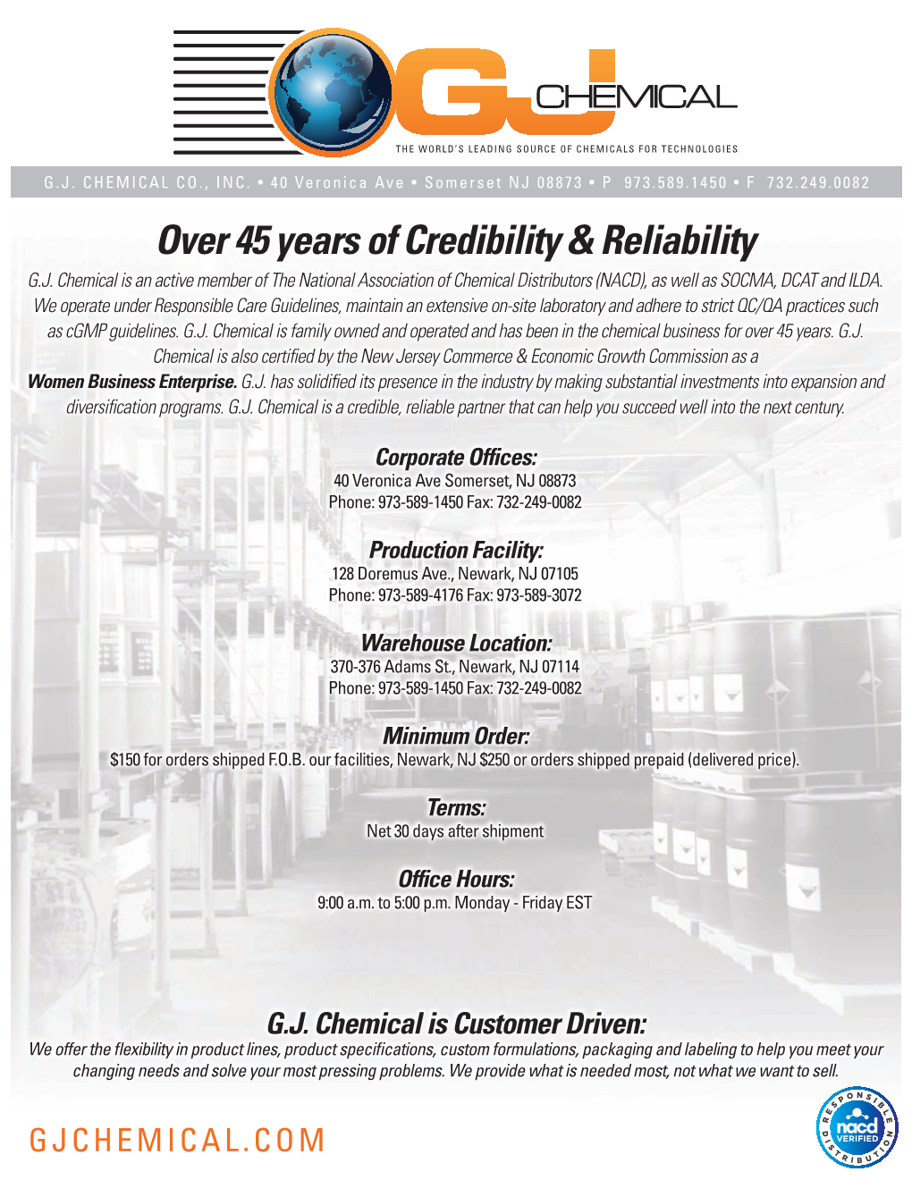 Over 45 Years of Credibility & Reliability