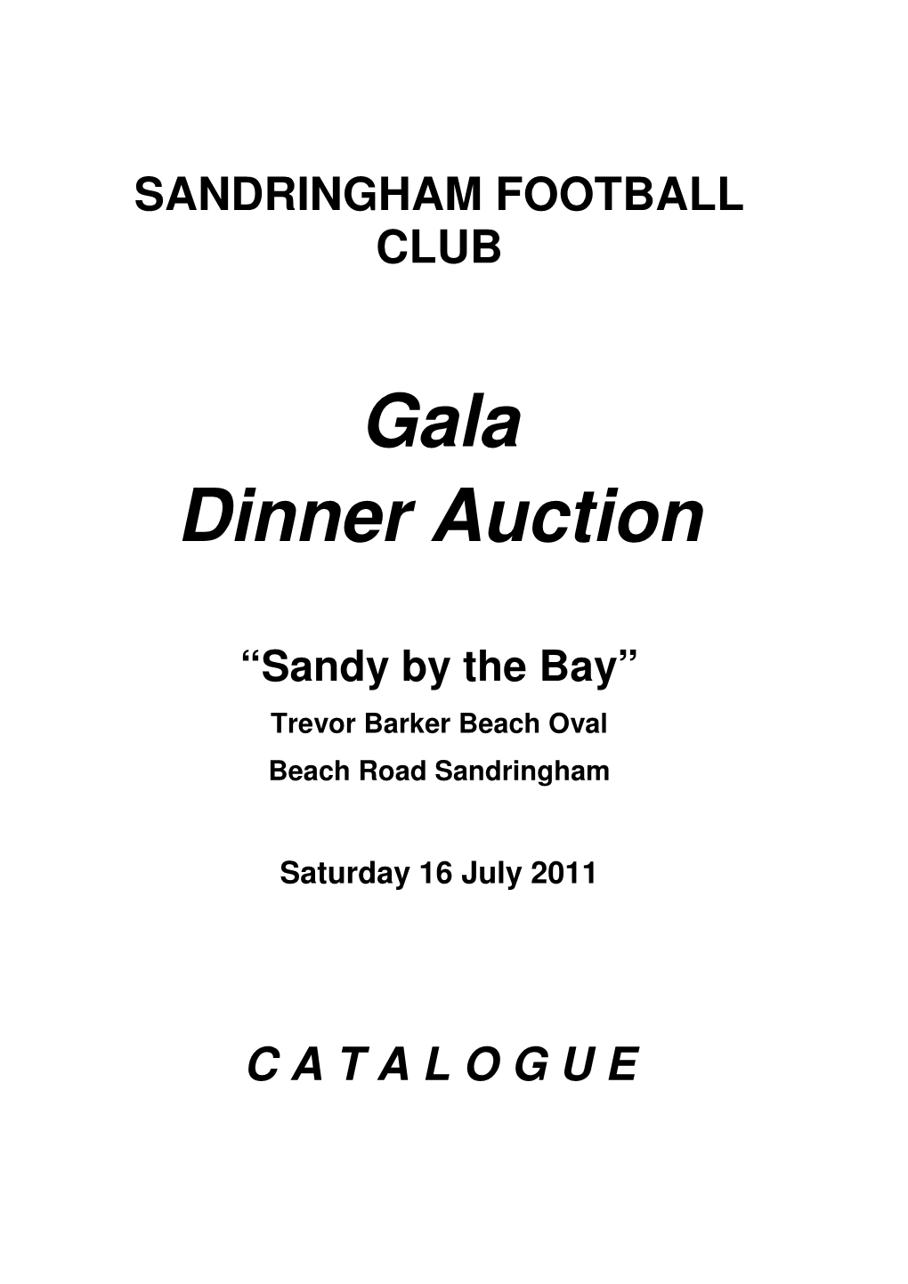 Gala Dinner Auction