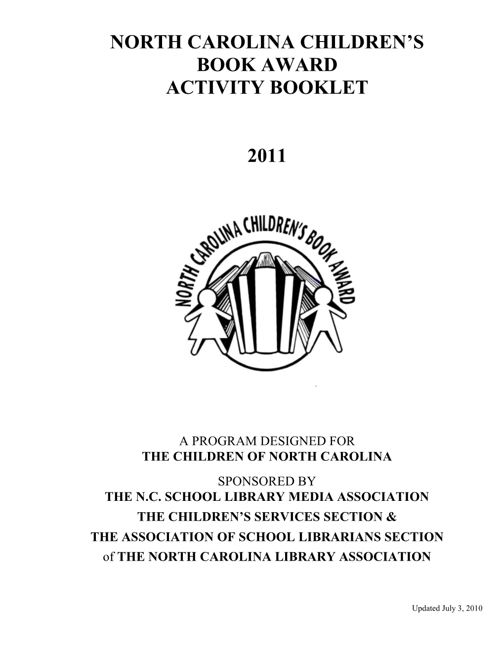 North Carolina Children's Book Award Classroom Or Library Activities