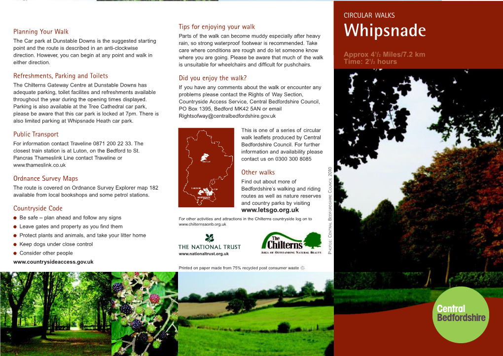 Circular Walk Whipsnade Leaflet