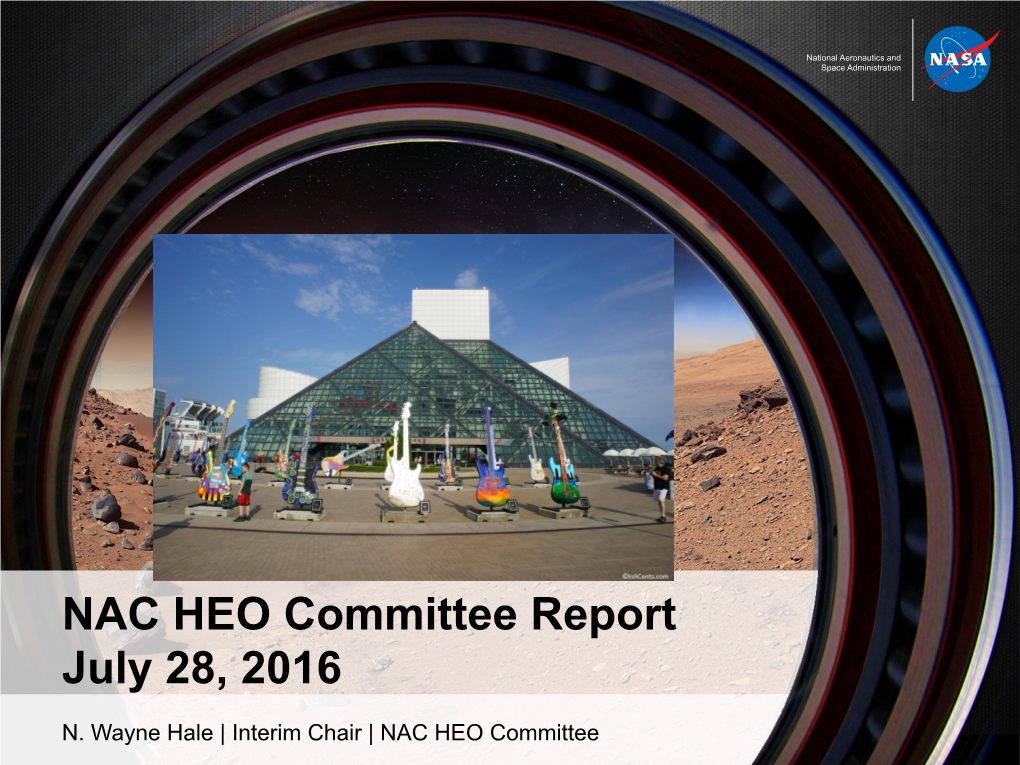 NAC HEO Committee Report July 28, 2016