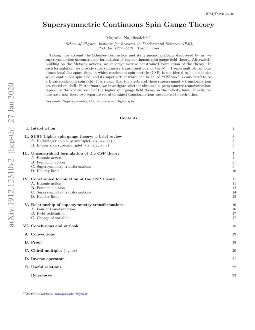 Supersymmetric Continuous Spin Gauge Theory