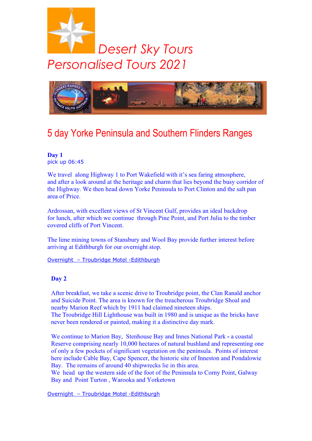 Yorke Peninsula and Southern Flinders Ranges