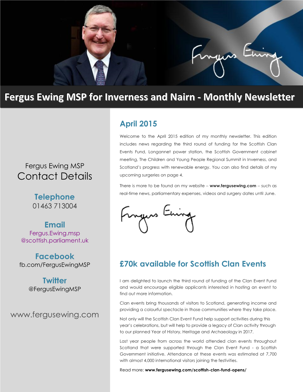 Fergus Ewing MSP for Inverness and Nairn