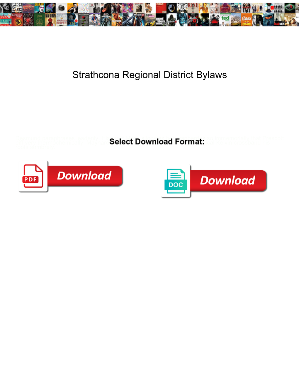 Strathcona Regional District Bylaws