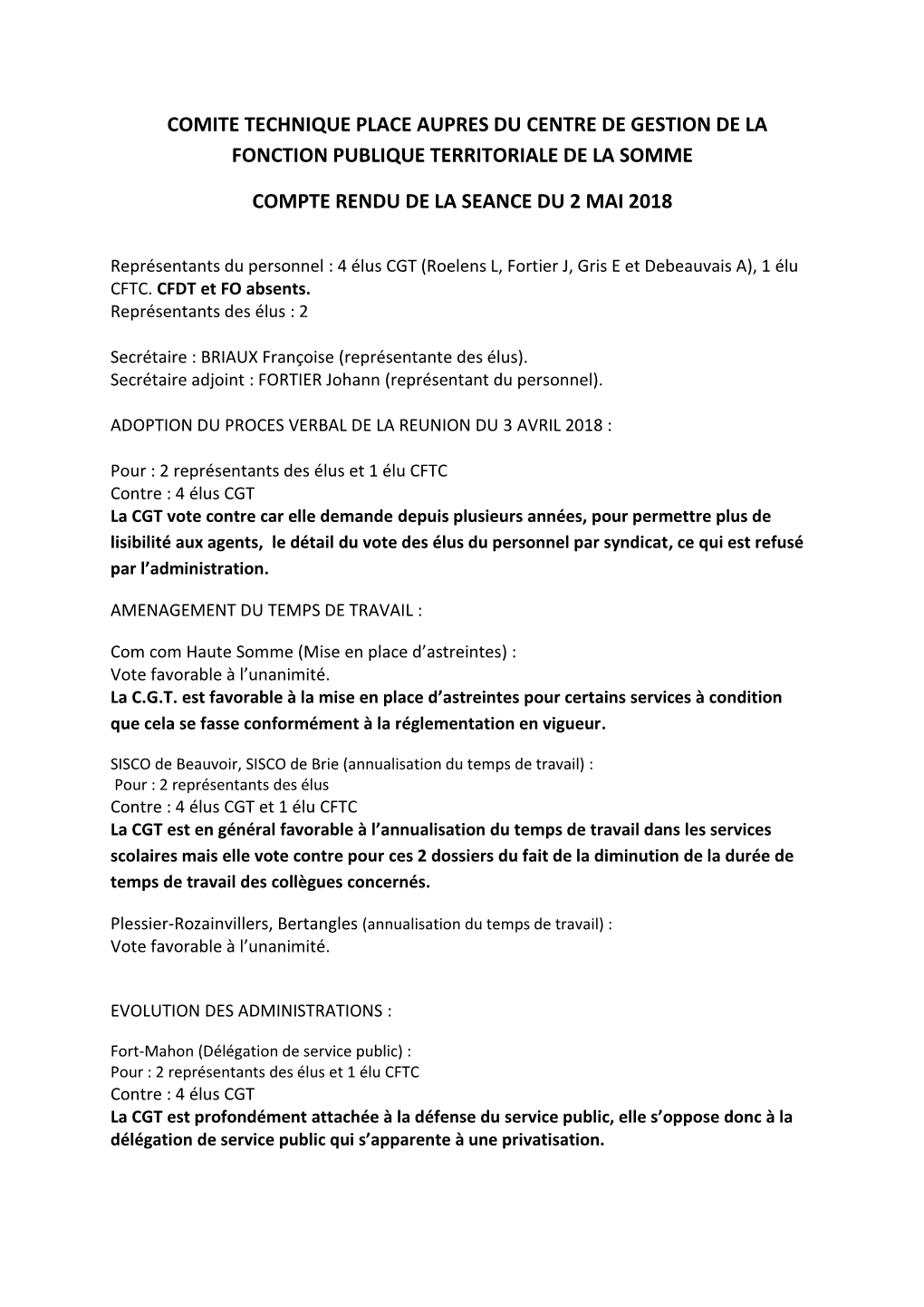 Compte Rendu Ct Du 02052018