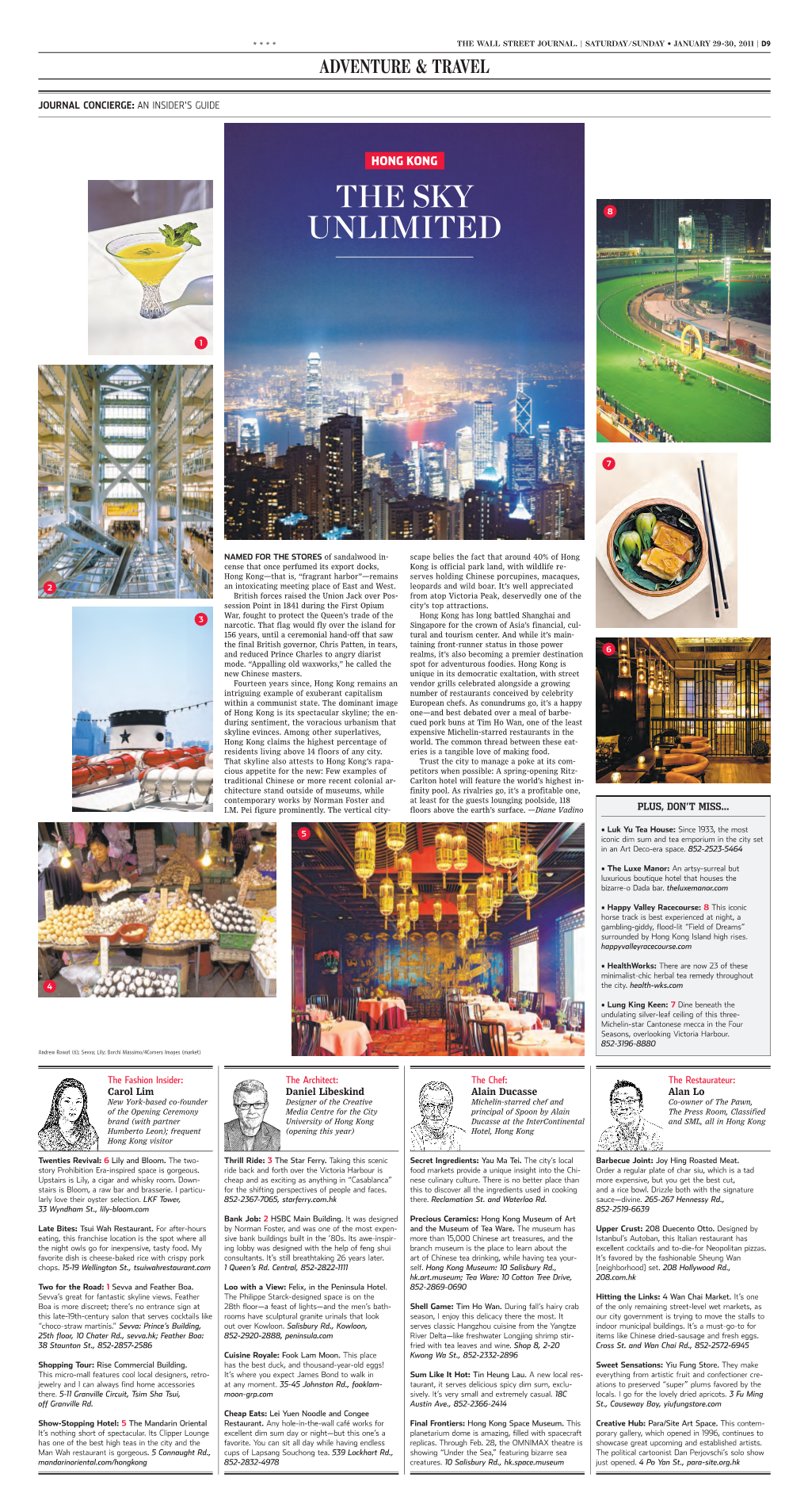 Wall Street Journal Hong Kong Concierge