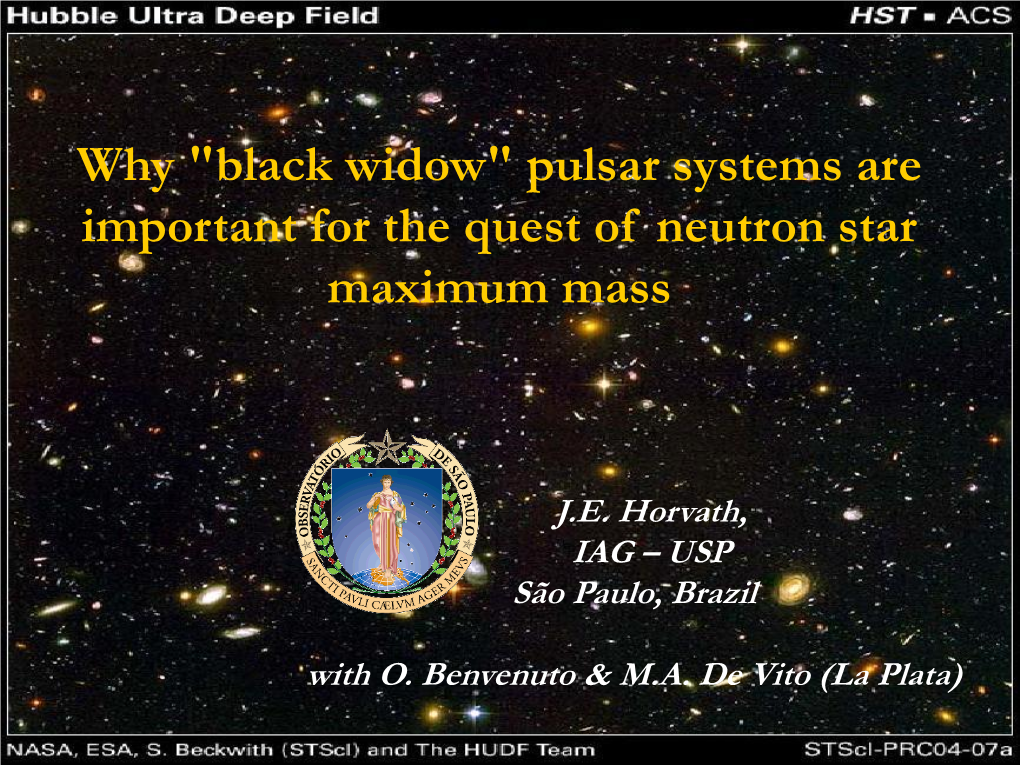 Why "Black Widow" Pulsar Systems Are Important for the Quest of Neutron Star Maximum Mass