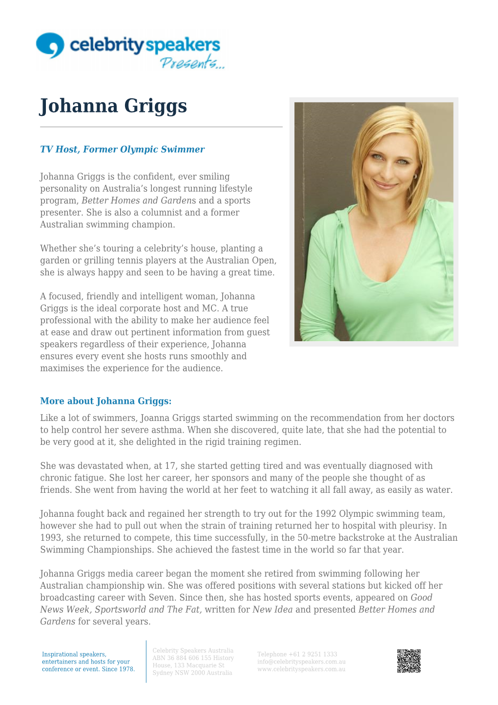 Johanna Griggs