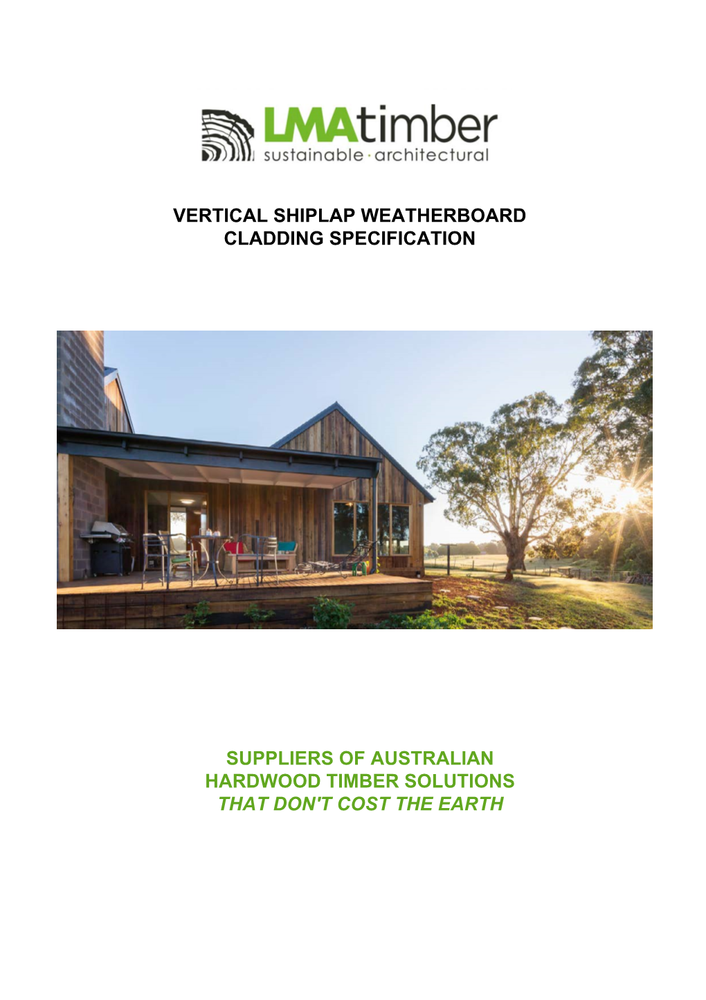 Vertical Shiplap Weatherboard Cladding Specification