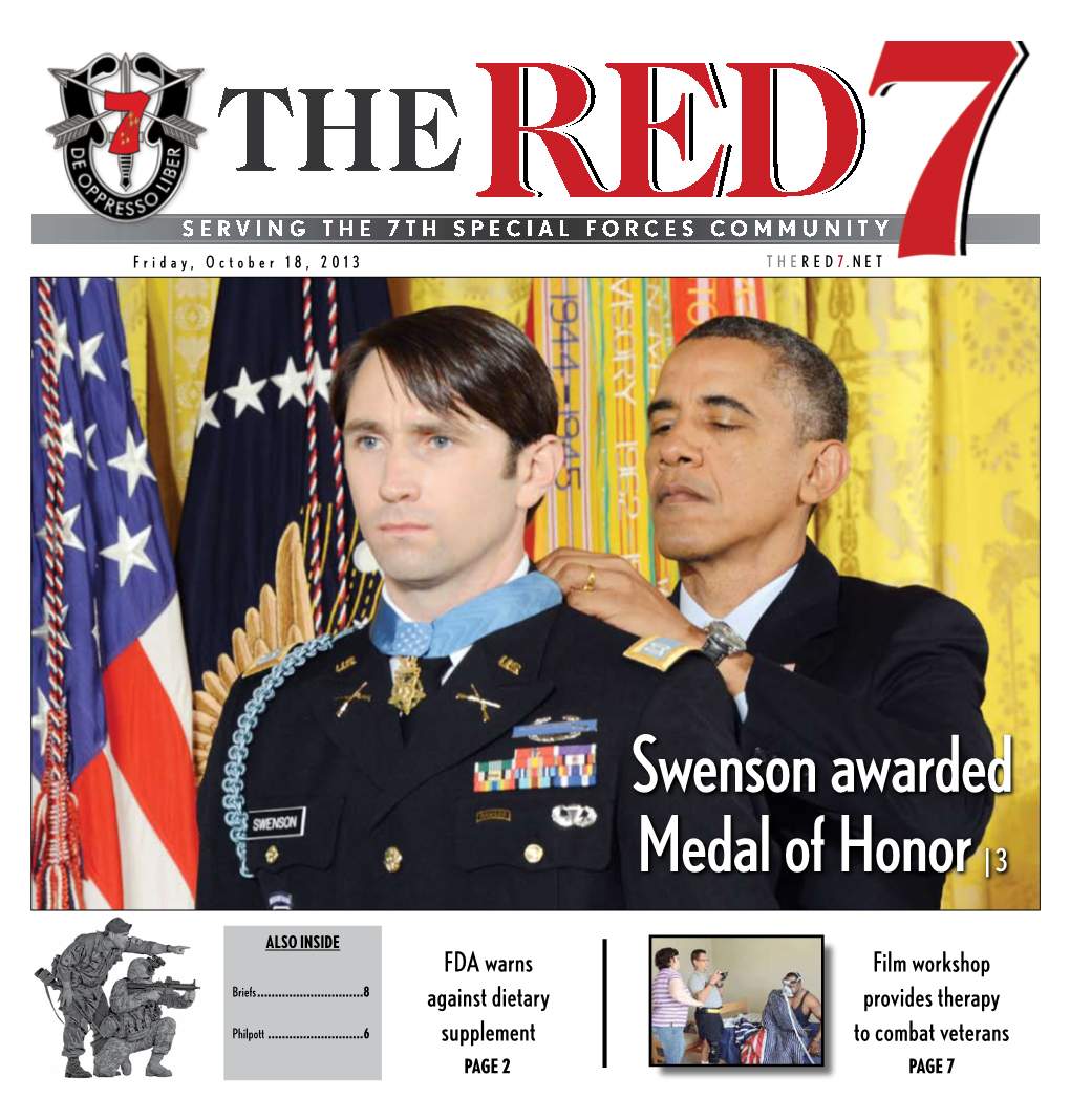 Swenson Awarded Medal of Honor