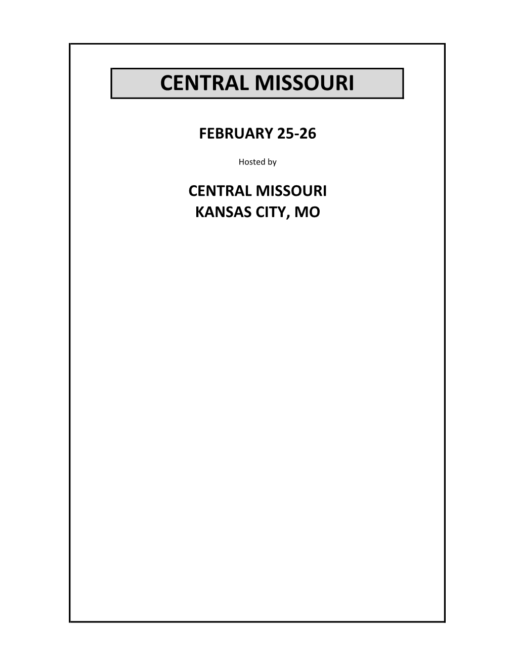 Central Missouri