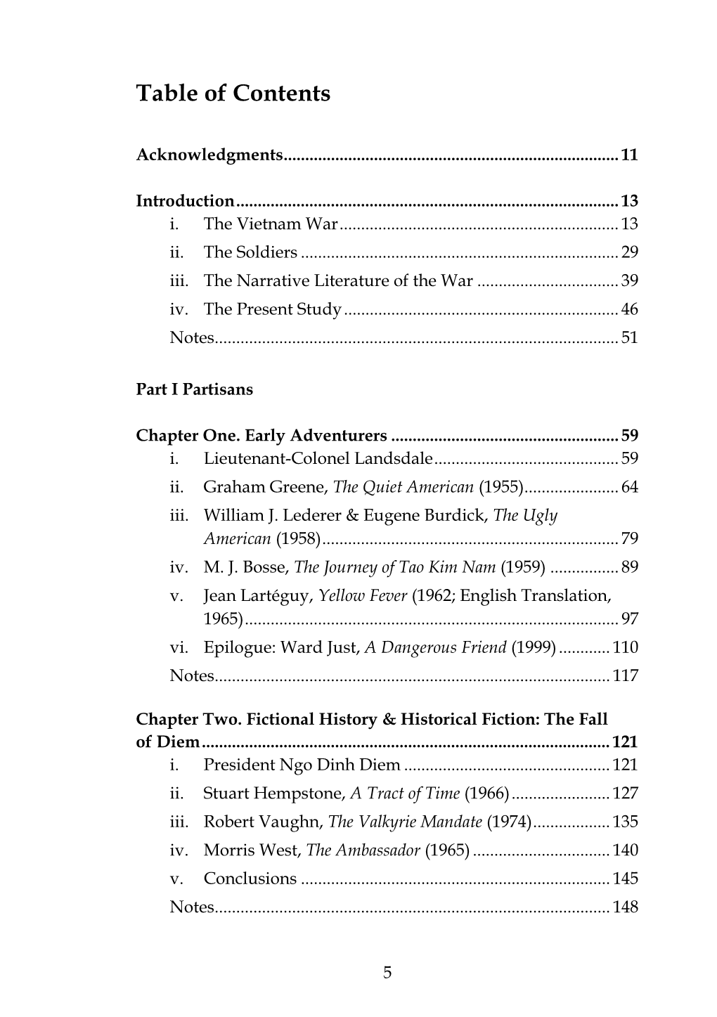 Table of Contents