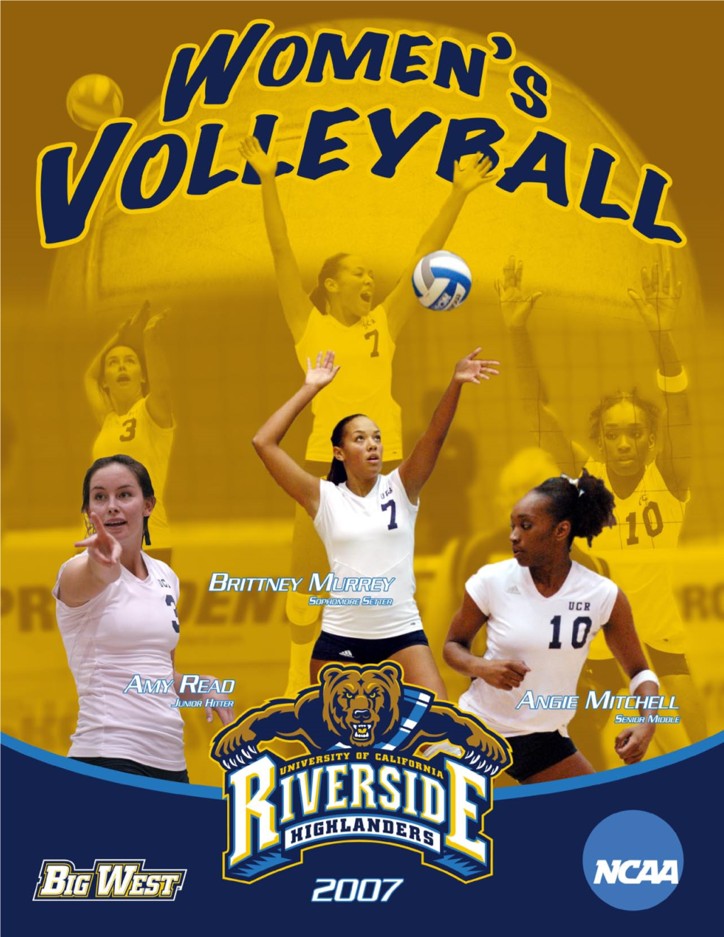 2007 UC Riverside Volleyball Schedule