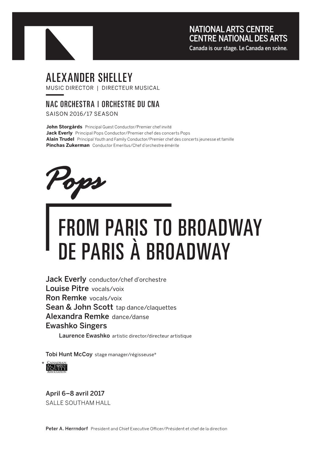 From Paris to Broadway De Paris À Broadway