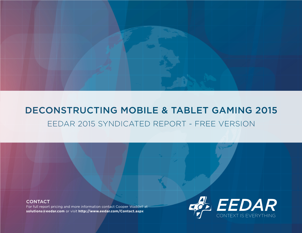 Deconstructing Mobile & Tablet Gaming 2015