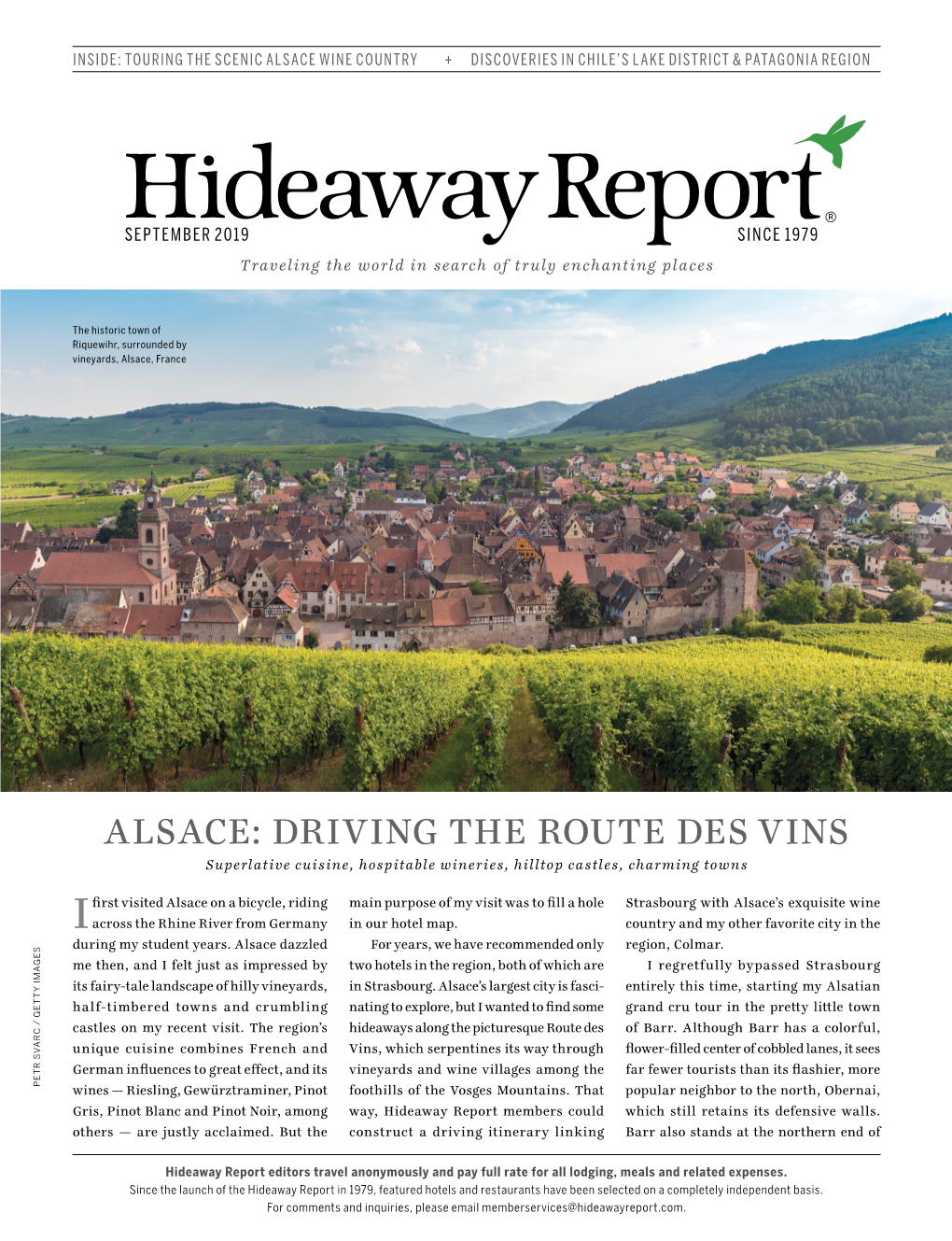 Alsace Wine Country + Discoveries in Chile’S Lake District & Patagonia Region