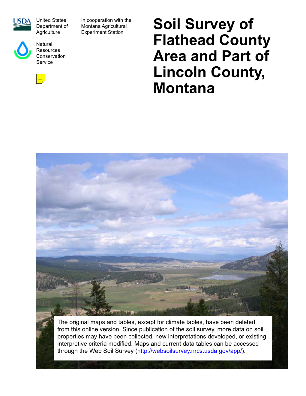 Soil Survey of Flathead County Area and Part of Lincoln County, Montana