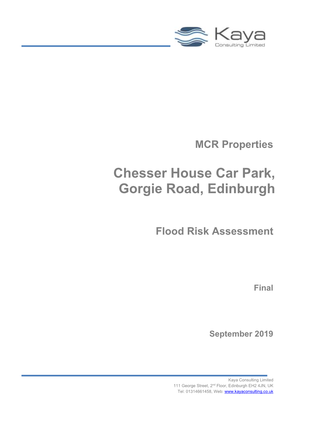 Flood Risk Assessment Report