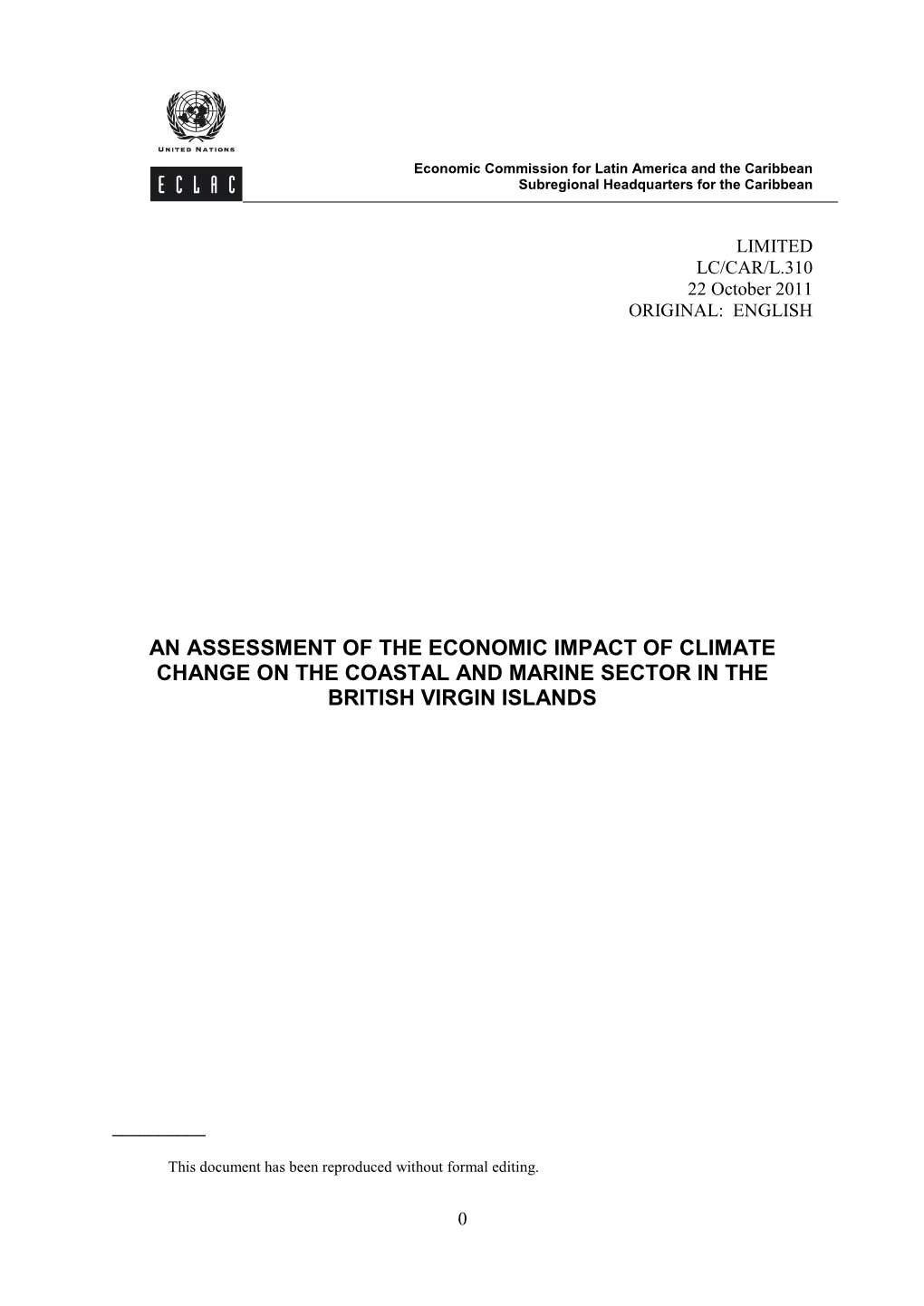 Climate Change in the British Virgin Islands (BVI)