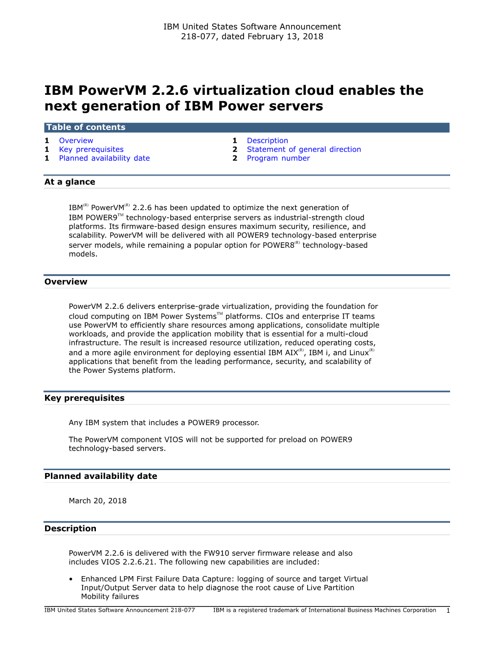 IBM Powervm 2.2.6 Virtualization Cloud Enables the Next Generation of IBM Power Servers