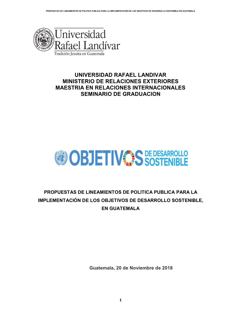 Propuestas De Lineamientos Política Pública