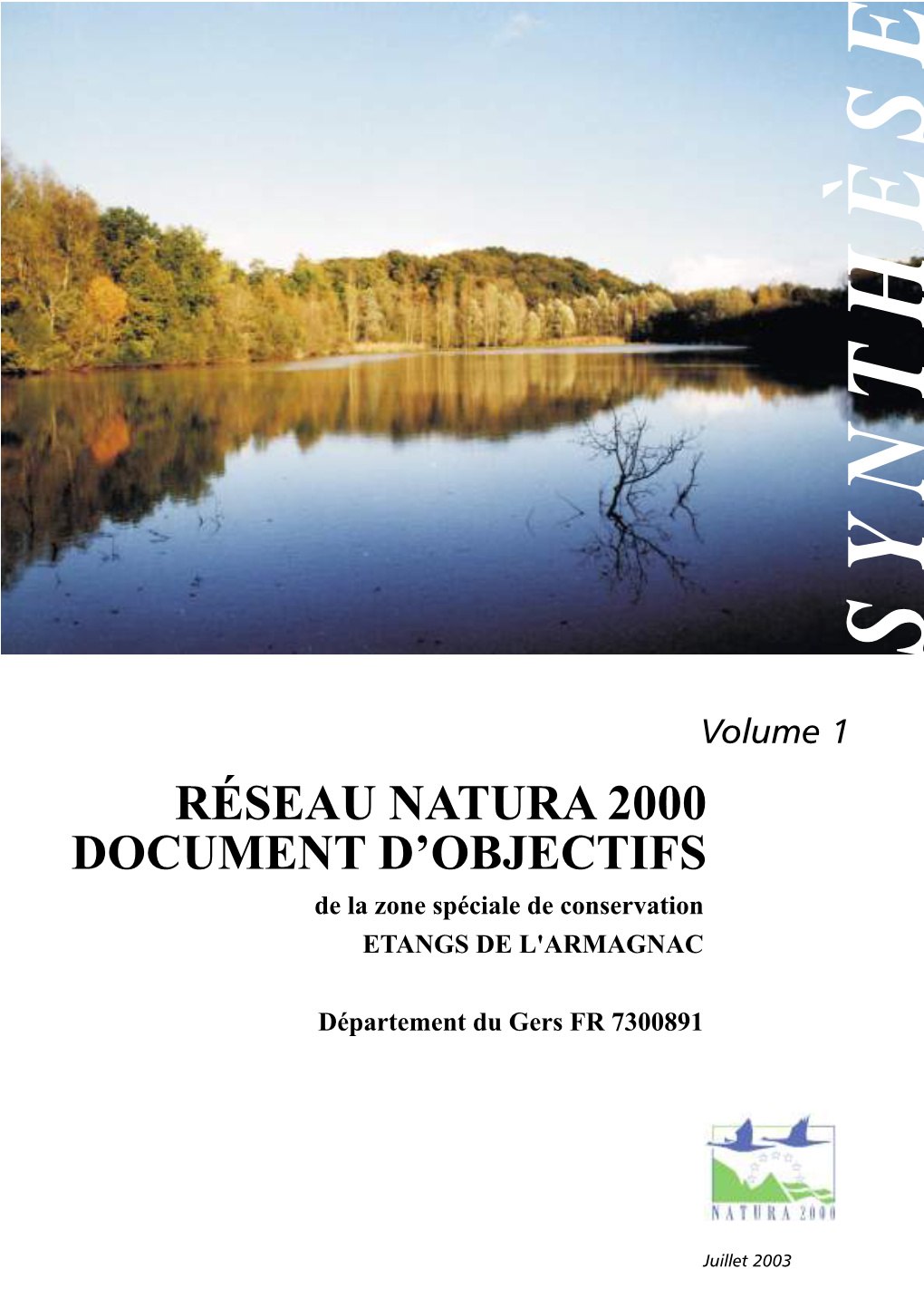 Réseau Natura 2000 Document D'objectifs