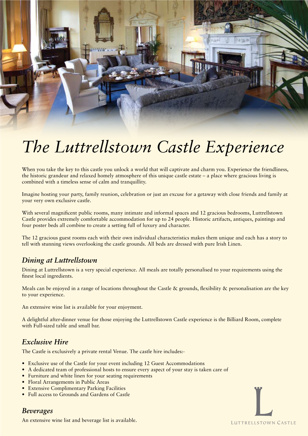 The Luttrellstown Castle Experience