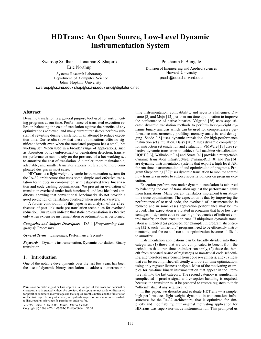 An Open Source, Low-Level Dynamic Instrumentation System