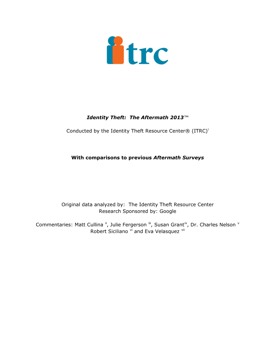 Identity Theft Resource Center® (ITRC)I