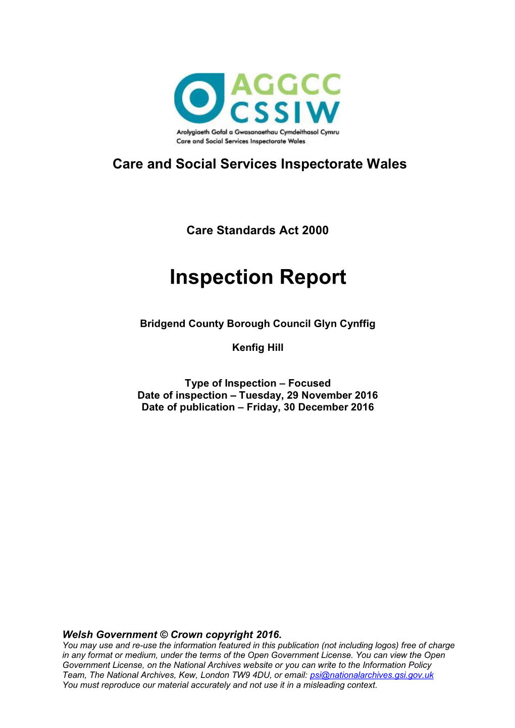 Care and Social Services Inspectorate Wales