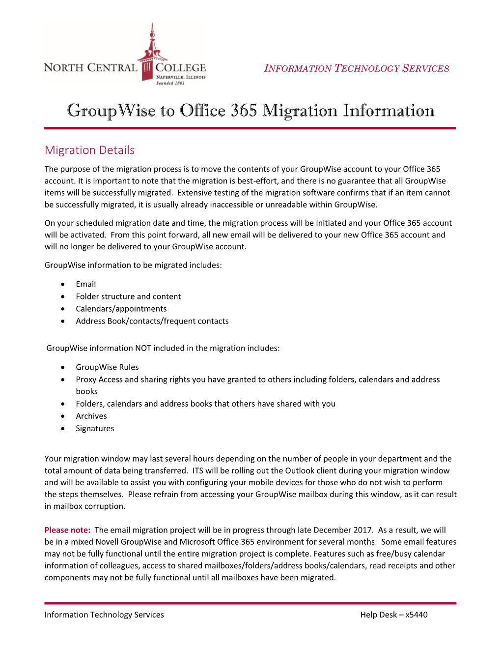 Groupwise to Office 365 Migration Information