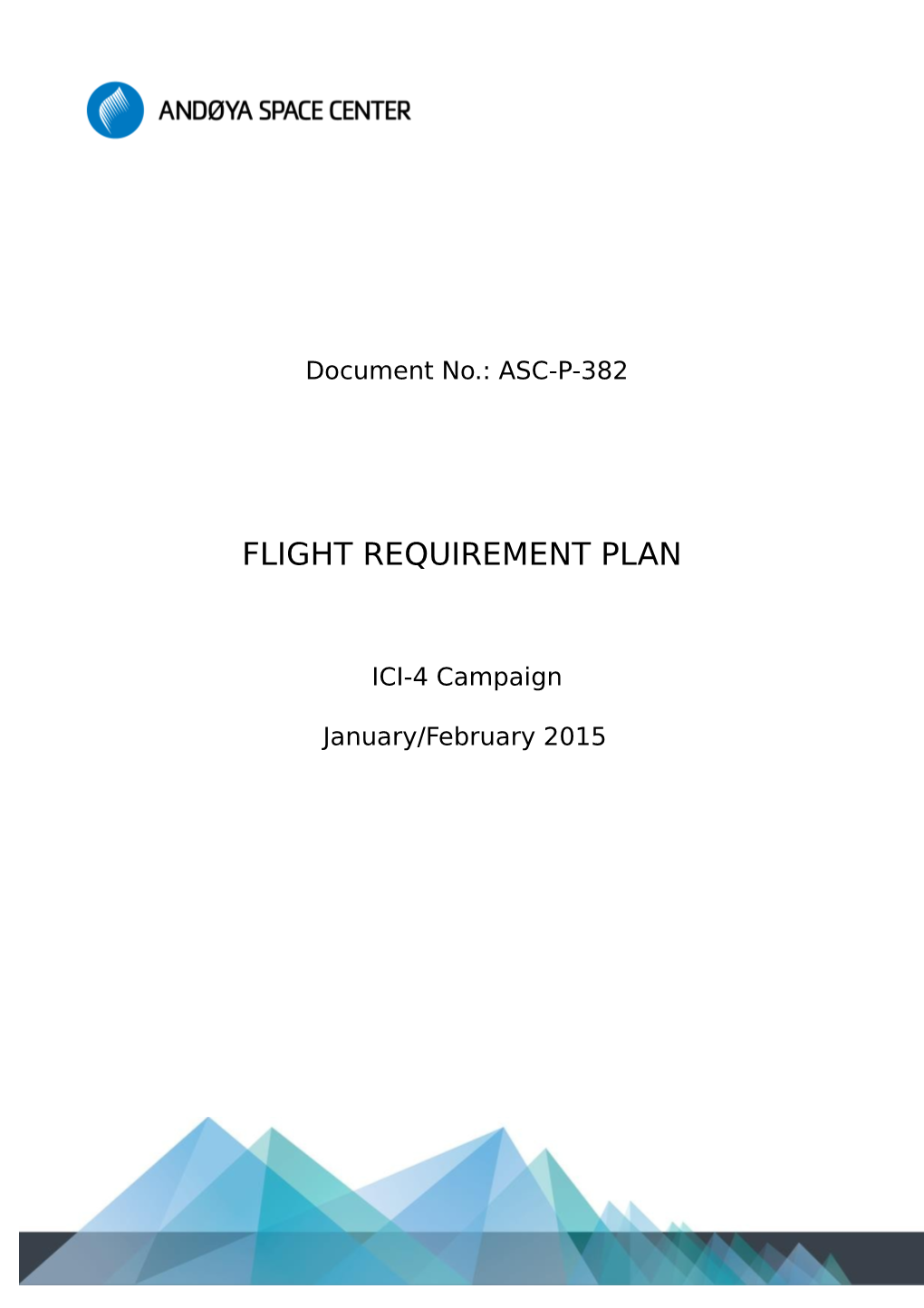 Flight Requirement Plan