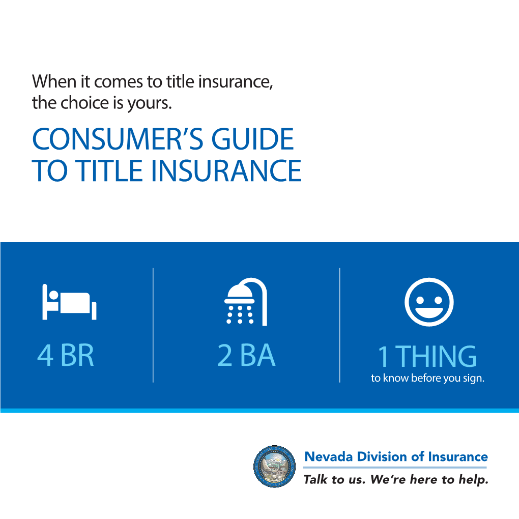 Nevada Consumer's Guide to Title Insurance