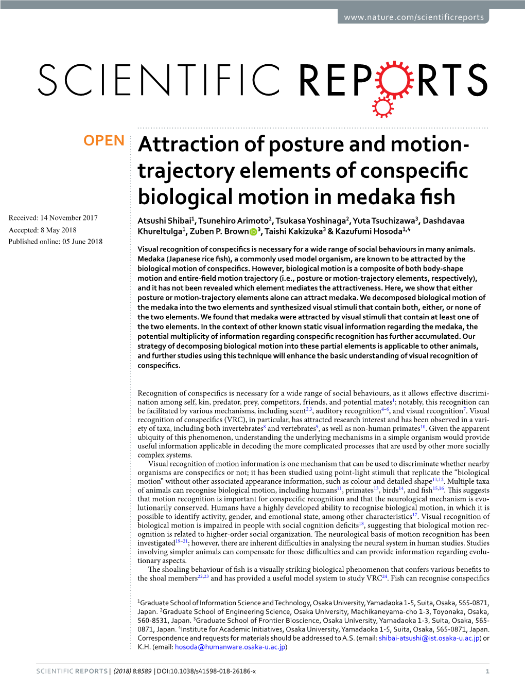 Attraction of Posture and Motion-Trajectory Elements Of