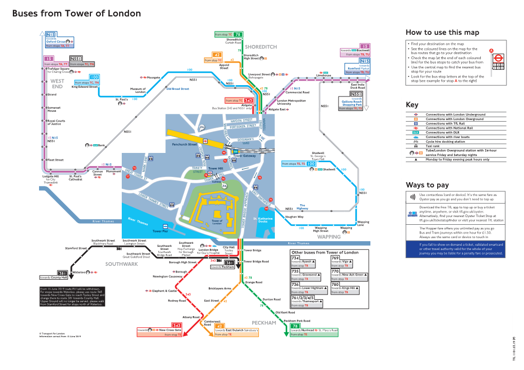 Buses from Tower Hill