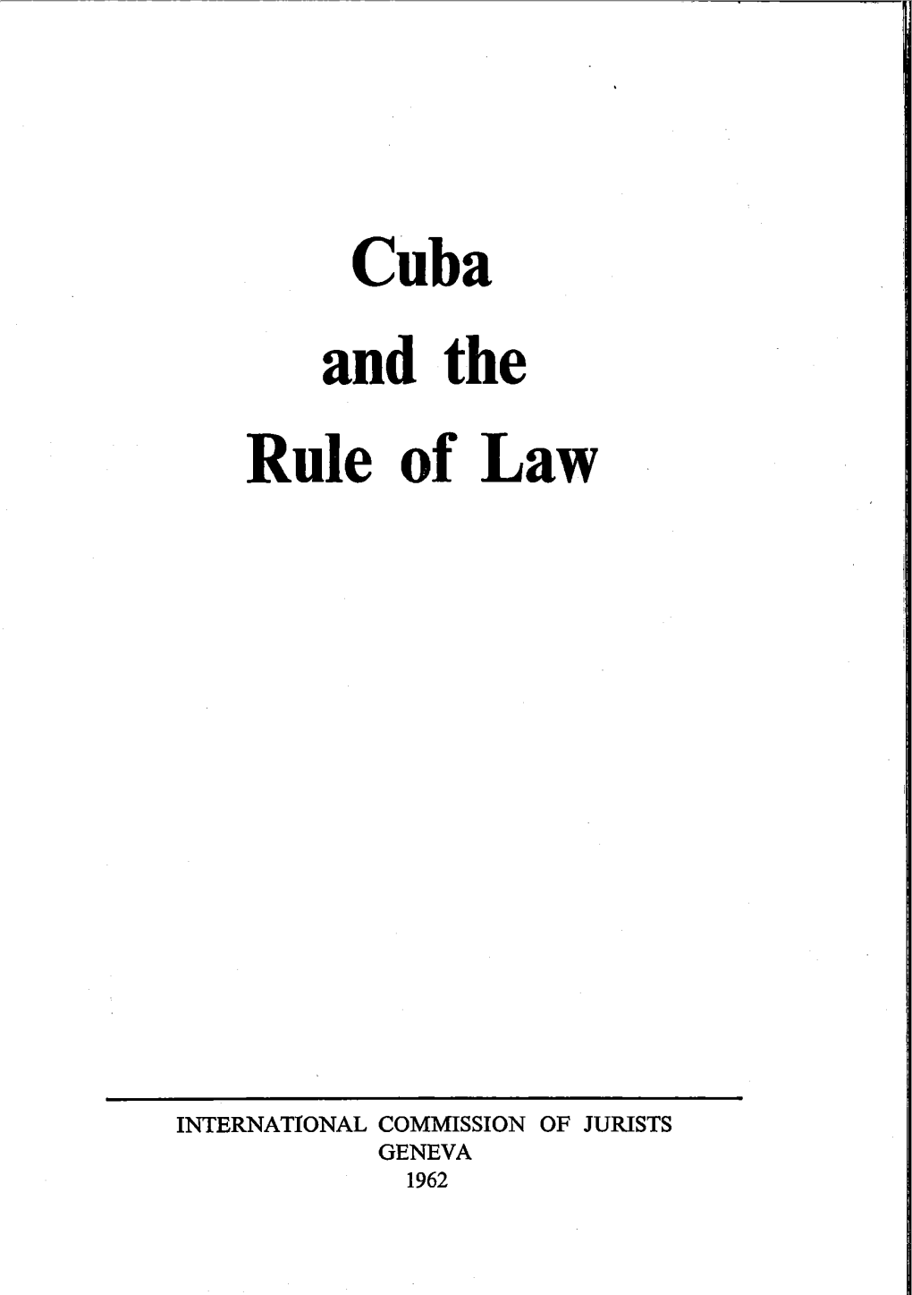 Cuba and the Rule of Law